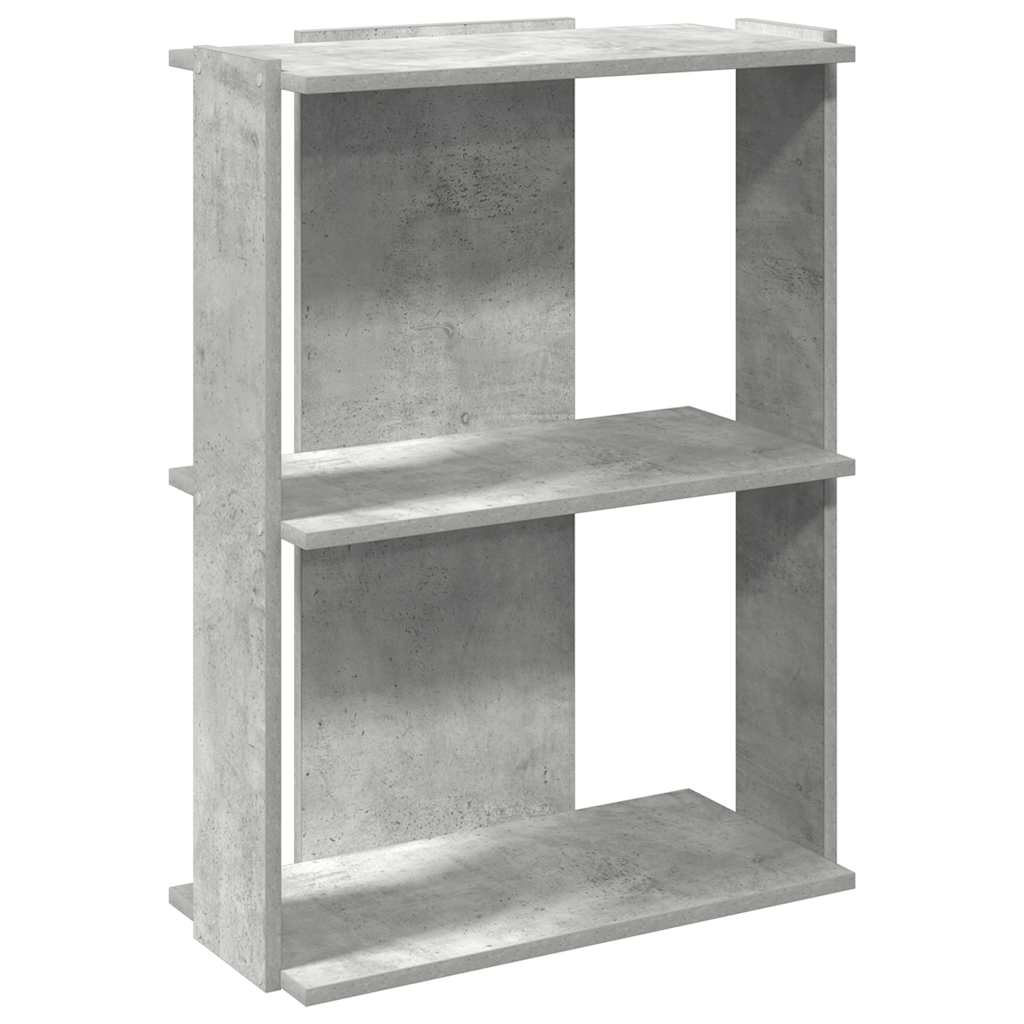 Libreria 3 Ripiani Grigio Cemento 60x30x80 cm Multistrato | homemem39