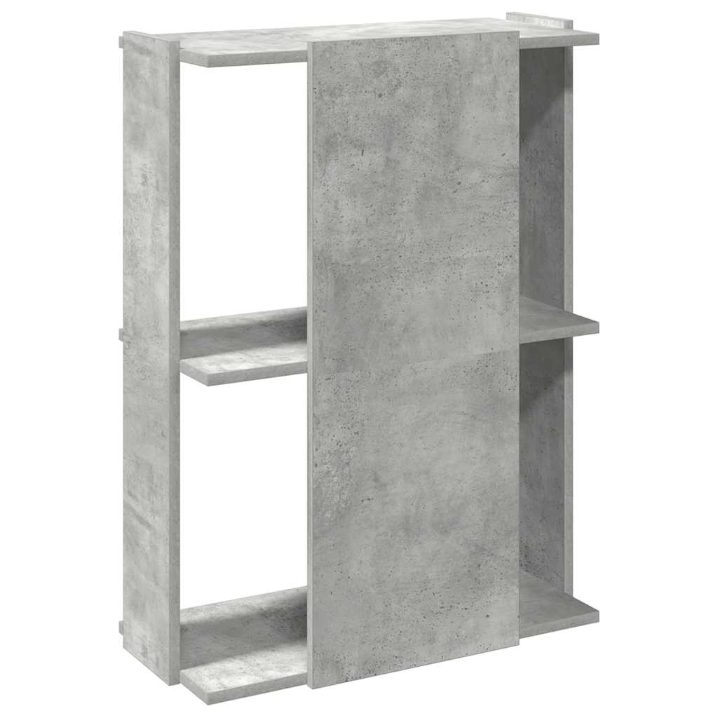 Libreria 3 Ripiani Grigio Cemento 60x30x80 cm Multistrato | homemem39