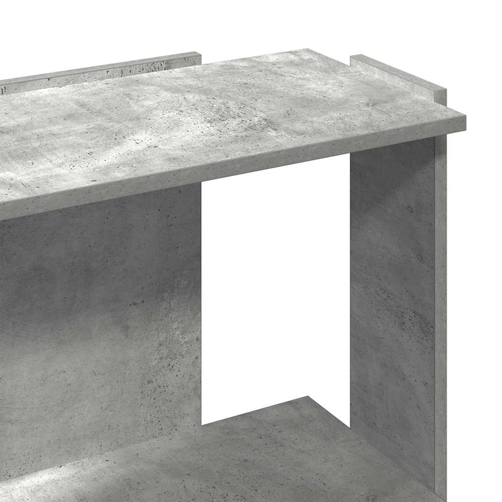 Libreria 3 Ripiani Grigio Cemento 60x30x80 cm Multistrato | homemem39