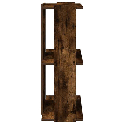 Libreria a 3 Ripiani Rovere Fumo 60x30x80 cm Legno Multistrato | homemem39