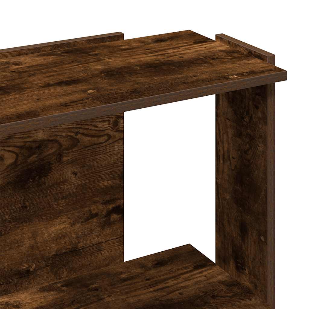 Libreria a 3 Ripiani Rovere Fumo 60x30x80 cm Legno Multistrato | homemem39