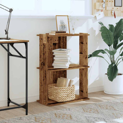 Libreria a 3 Ripiani Legno Antico 60x30x80 cm Legno Multistrato | homemem39