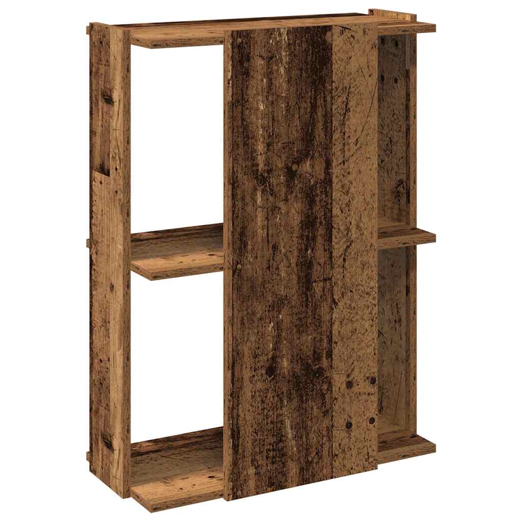 Libreria a 3 Ripiani Legno Antico 60x30x80 cm Legno Multistrato | homemem39
