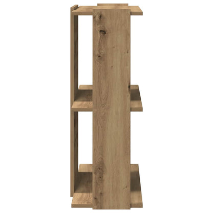 Libreria a 3 Ripiani Rovere 60x30x80 cm Legno Multistrato | homemem39