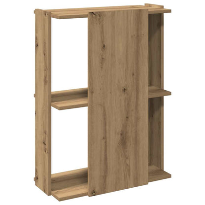 Libreria a 3 Ripiani Rovere 60x30x80 cm Legno Multistrato | homemem39