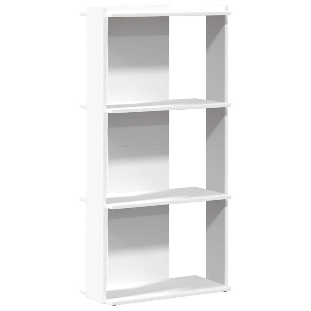 Libreria a 3 Ripiani Bianca 60x30x120 cm in Legno Multistrato