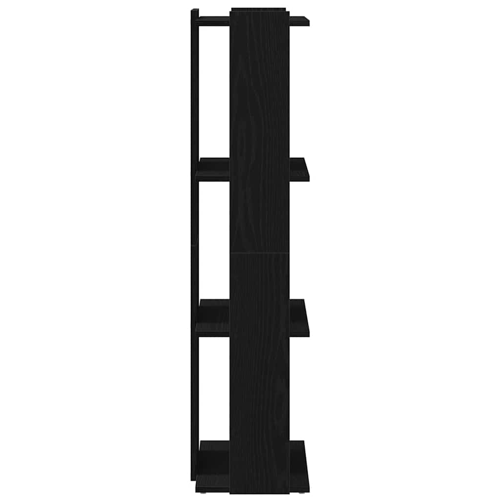 Libreria a 3 Ripiani Nera 60x30x120 cm in Legno Multistrato | homemem39