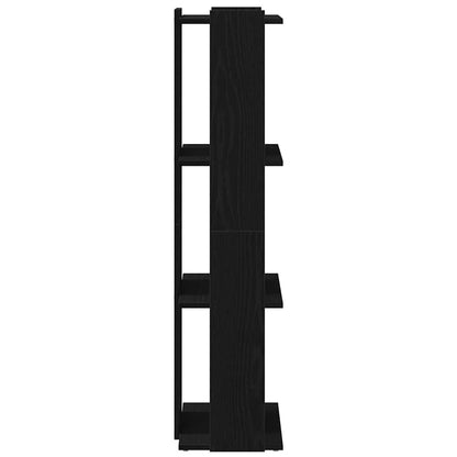 Libreria a 3 Ripiani Nera 60x30x120 cm in Legno Multistrato | homemem39