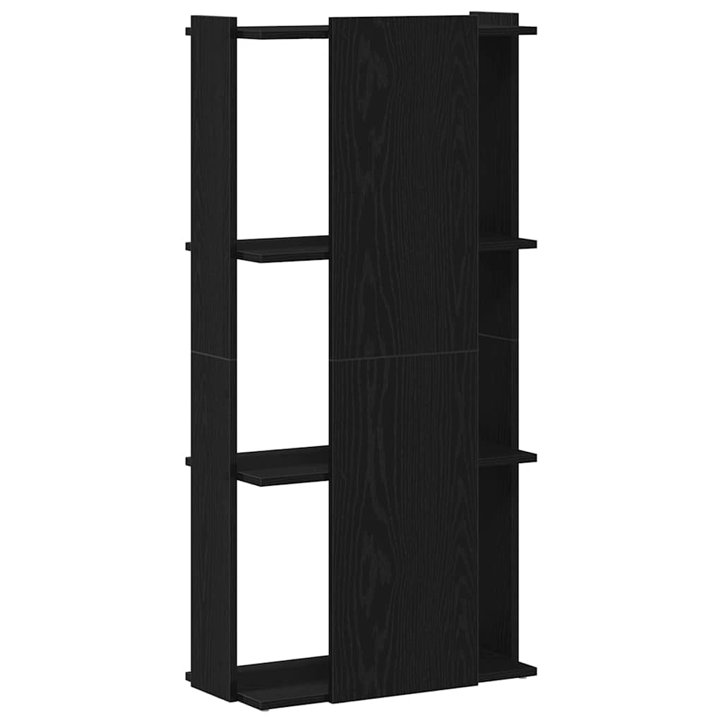 Libreria a 3 Ripiani Nera 60x30x120 cm in Legno Multistrato | homemem39