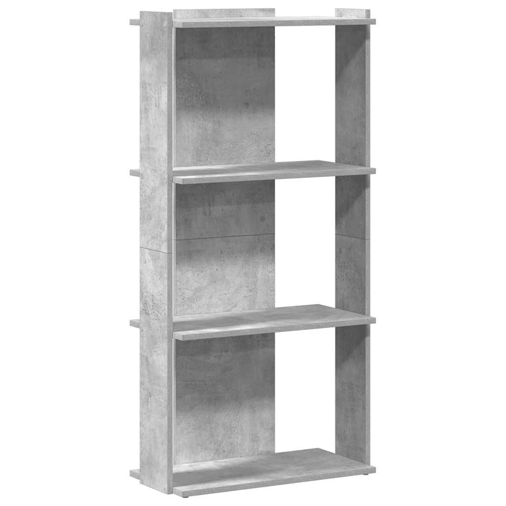 Libreria 3 Ripiani Grigio Cemento 60x30x120 cm Multistrato | homemem39