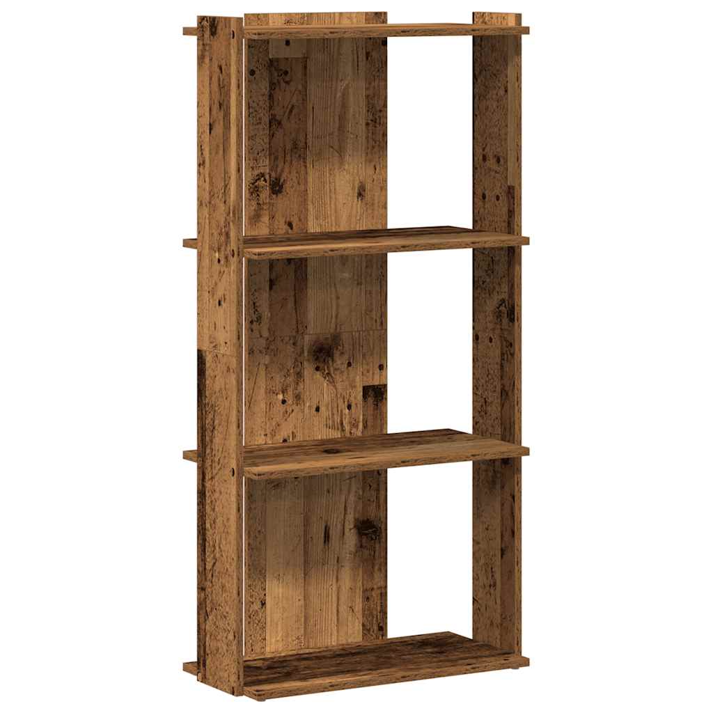 Libreria a 3 Ripiani Legno Vecchio 60x30x120 cm in Truciolato | homemem39
