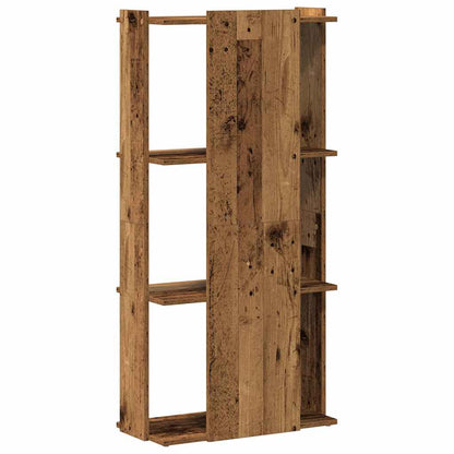 Libreria a 3 Ripiani Legno Vecchio 60x30x120 cm in Truciolato | homemem39