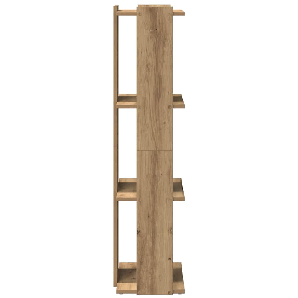 Libreria a 3 Ripiani Rovere Artigianale 60x30x120 cm Truciolato | homemem39