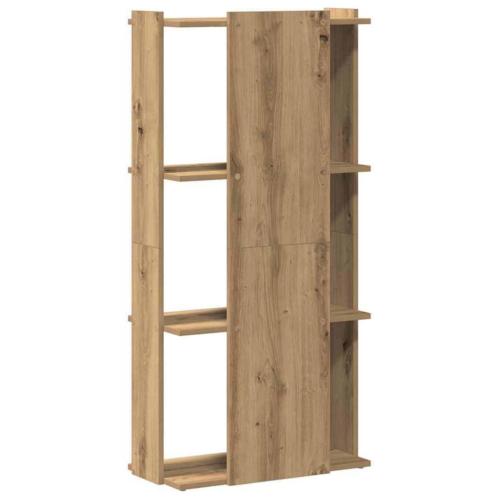 Libreria a 3 Ripiani Rovere Artigianale 60x30x120 cm Truciolato | homemem39