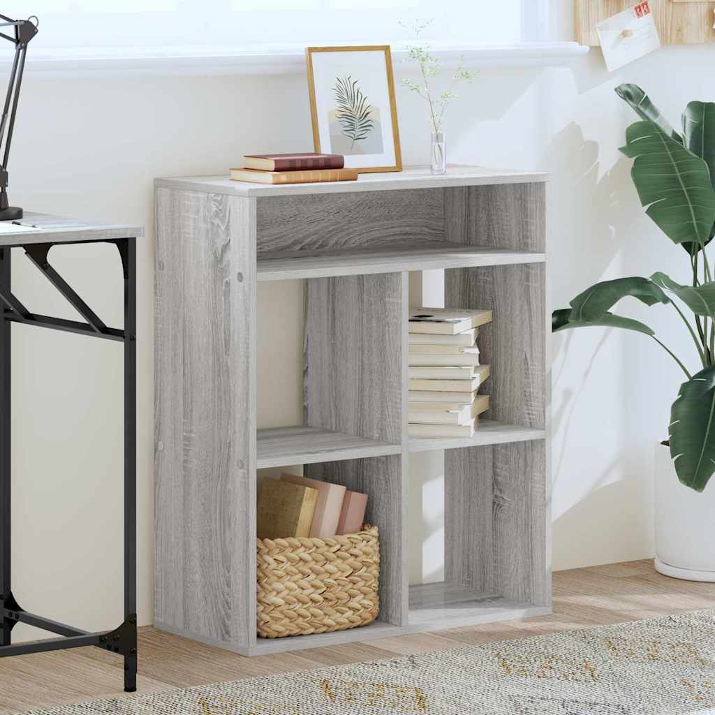 Libreria Grigio Sonoma 66x31x80 cm in Legno Multistrato