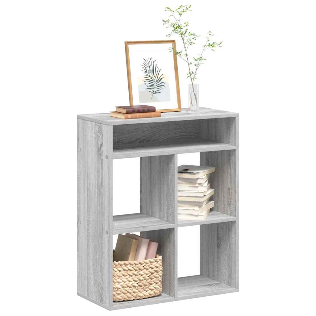Libreria Grigio Sonoma 66x31x80 cm in Legno Multistrato