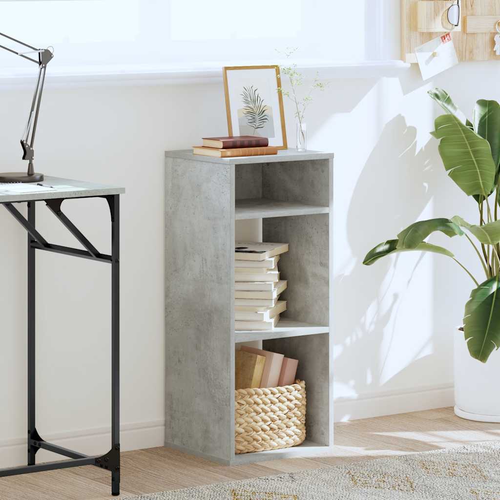 Libreria Grigio Cemento 34x31x80 cm in Legno Multistrato | homemem39