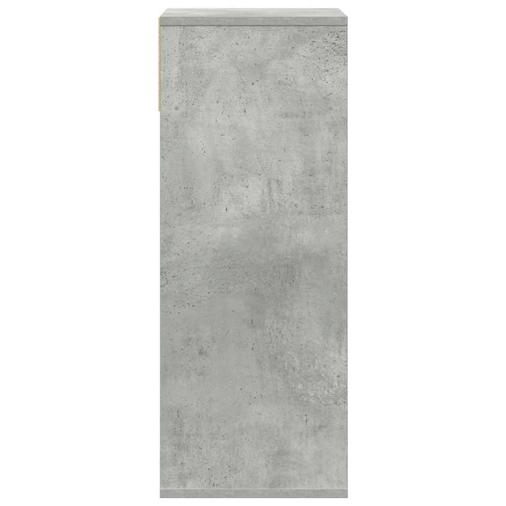 Libreria Grigio Cemento 34x31x80 cm in Legno Multistrato | homemem39