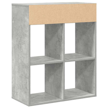 Libreria Grigio Cemento 66x31x80 cm in Legno Multistrato