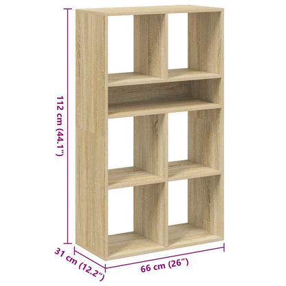 Libreria Rovere Sonoma 66x31x112 cm in Legno Multistrato | homemem39