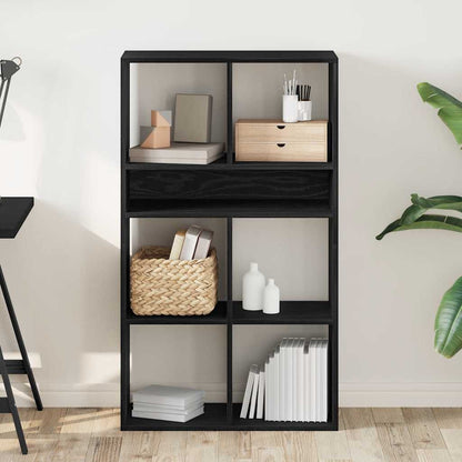 Libreria Nera 66x31x112 cm in Legno Multistrato | homemem39