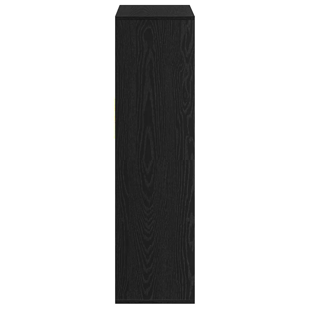 Libreria Nera 66x31x112 cm in Legno Multistrato | homemem39