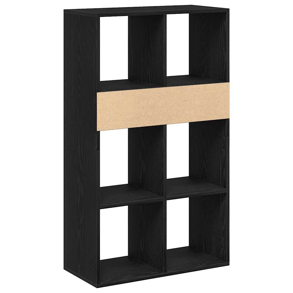 Libreria Nera 66x31x112 cm in Legno Multistrato | homemem39
