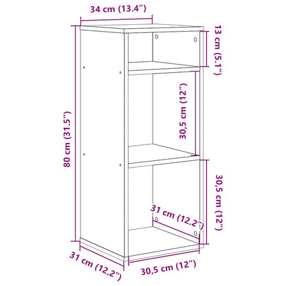 Libreria Grigio Sonoma 34x31x80 cm in Legno Multistrato | homemem39