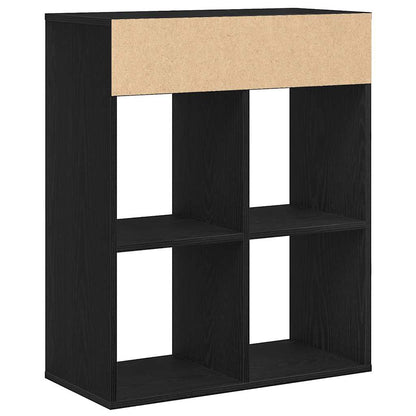 Libreria Nera 66x31x80 cm in Legno Multistrato