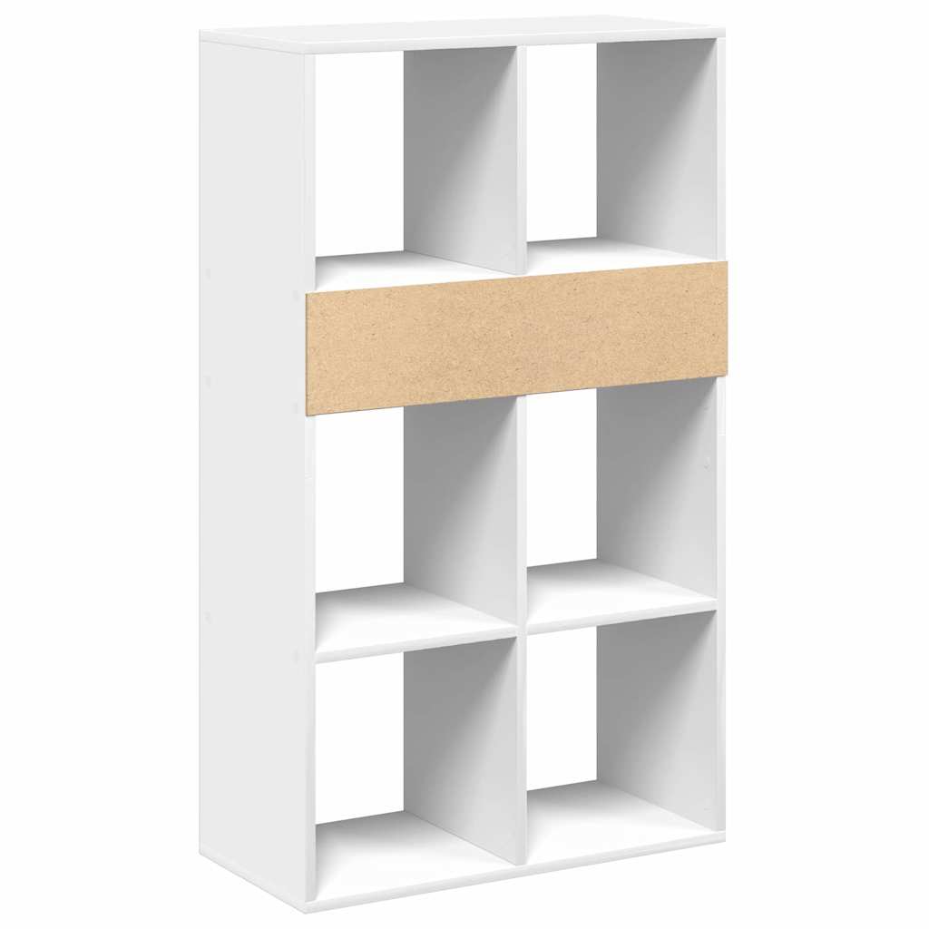 Libreria Bianca 66x31x112 cm in Legno Multistrato | homemem39