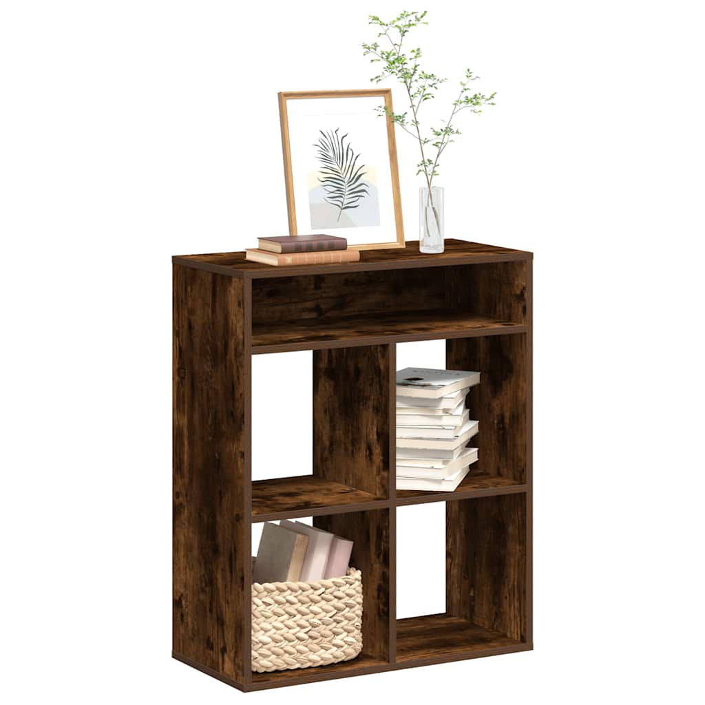 Libreria Rovere Fumo 66x31x80 cm in Legno Multistrato | homemem39