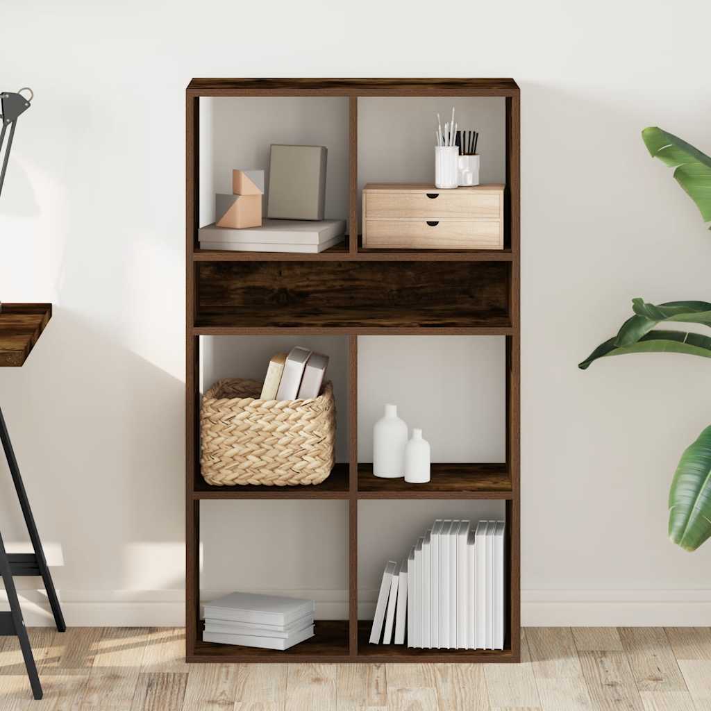 Libreria Rovere Fumo 66x31x112 cm in Legno Multistrato | homemem39
