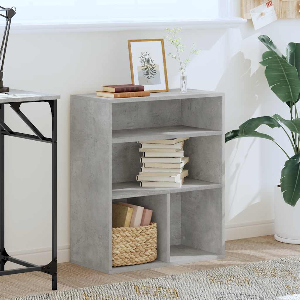 Libreria Grigio Cemento 60x30x71,5 cm in Legno Multistrato | homemem39