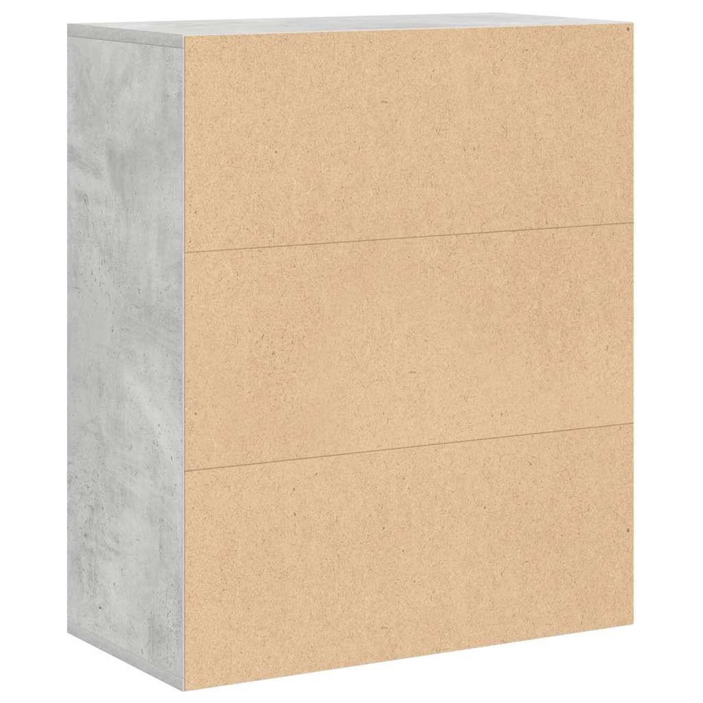 Libreria Grigio Cemento 60x30x71,5 cm in Legno Multistrato | homemem39