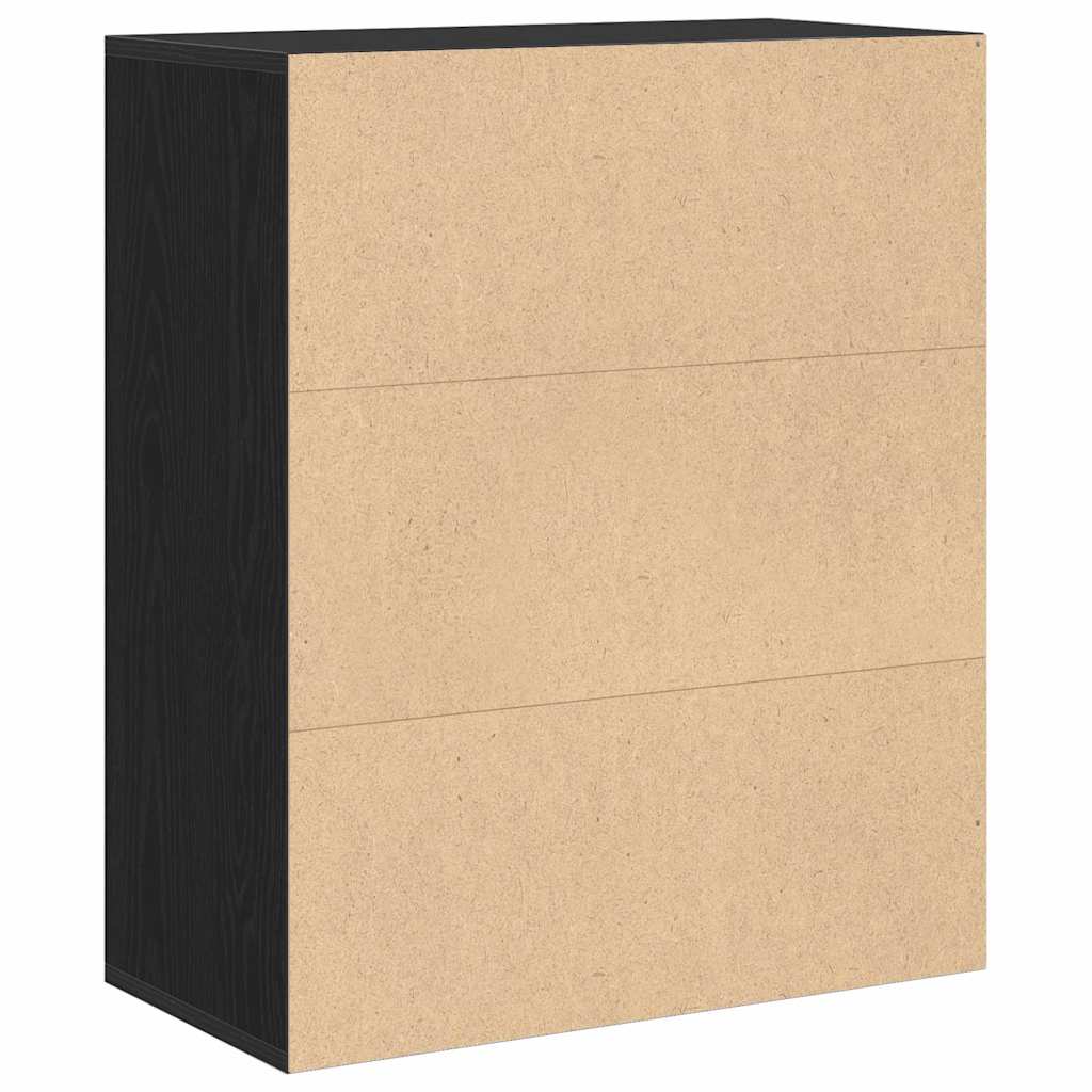 Libreria Nera 60x30x71,5 cm in Legno Multistrato | homemem39