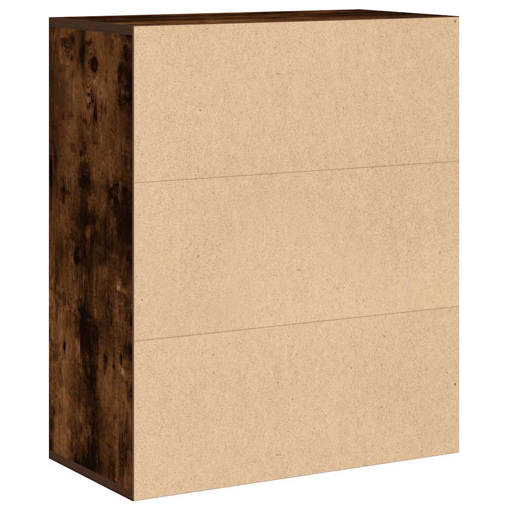 Libreria Rovere Fumo 60x30x71,5 cm in Legno Multistrato | homemem39