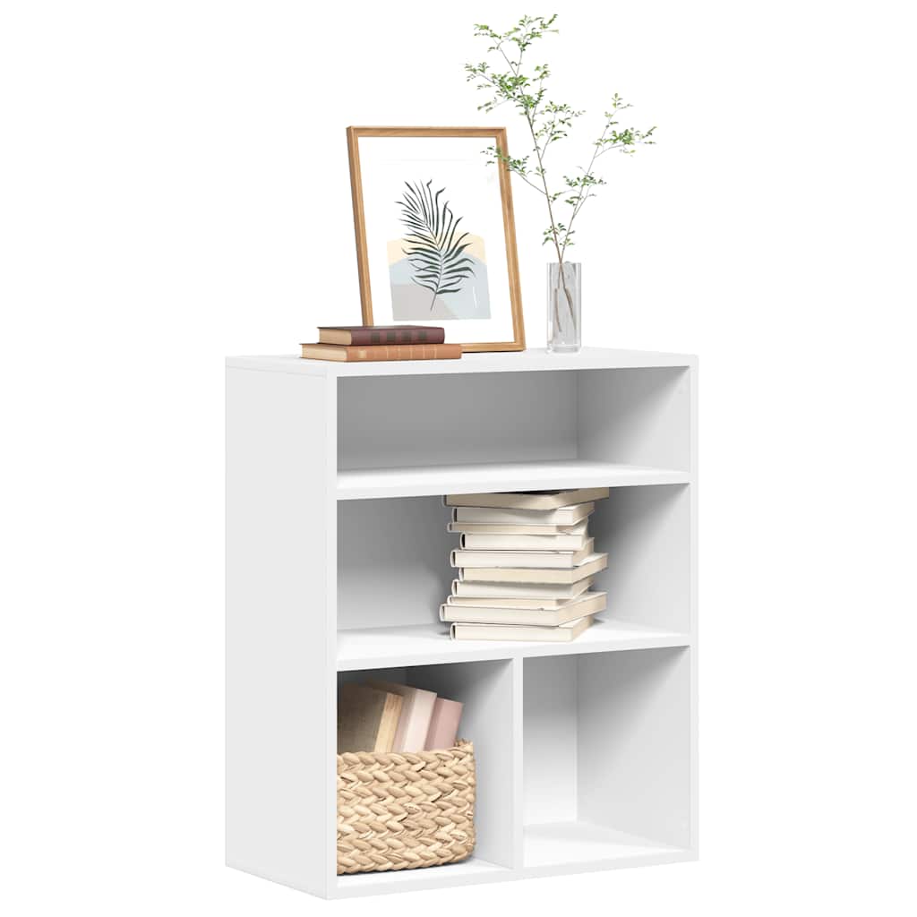 Libreria Bianca 60x30x71,5 cm in Legno Multistrato | homemem39