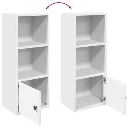 Libreria Bianca 31x24x77 cm in Legno Multistrato | homemem39