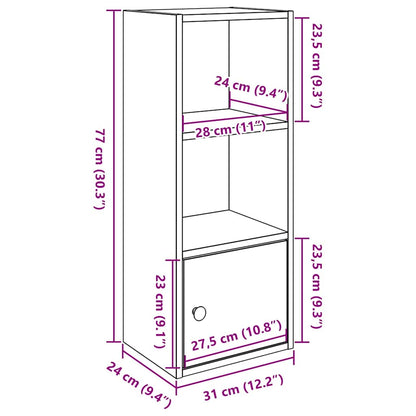 Libreria Rovere Nero 31x24x77 cm in Legno Multistrato | homemem39