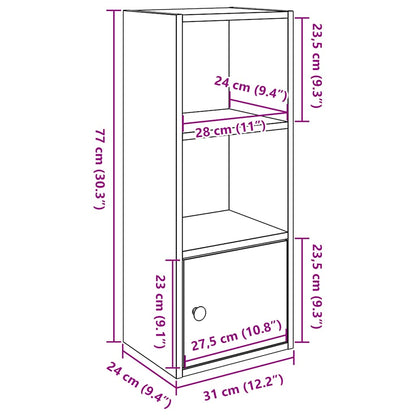 Libreria Legno Vecchio 31x24x77 cm in Legno Multistrato | homemem39
