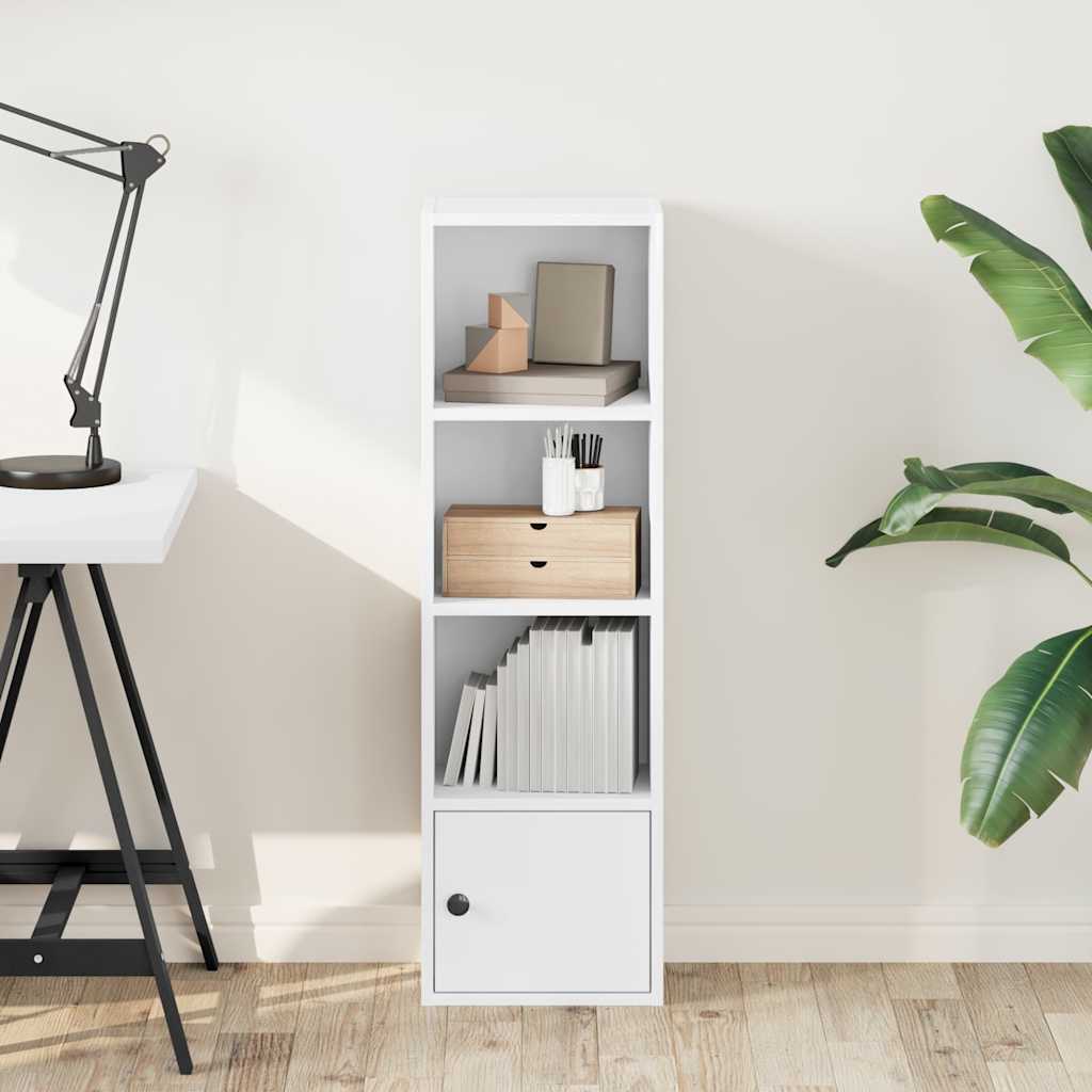 Libreria Bianca 31x24x102 cm in Legno Multistrato | homemem39