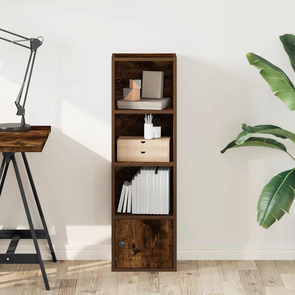 Libreria Rovere Fumo 31x24x102 cm in Legno Multistrato | homemem39