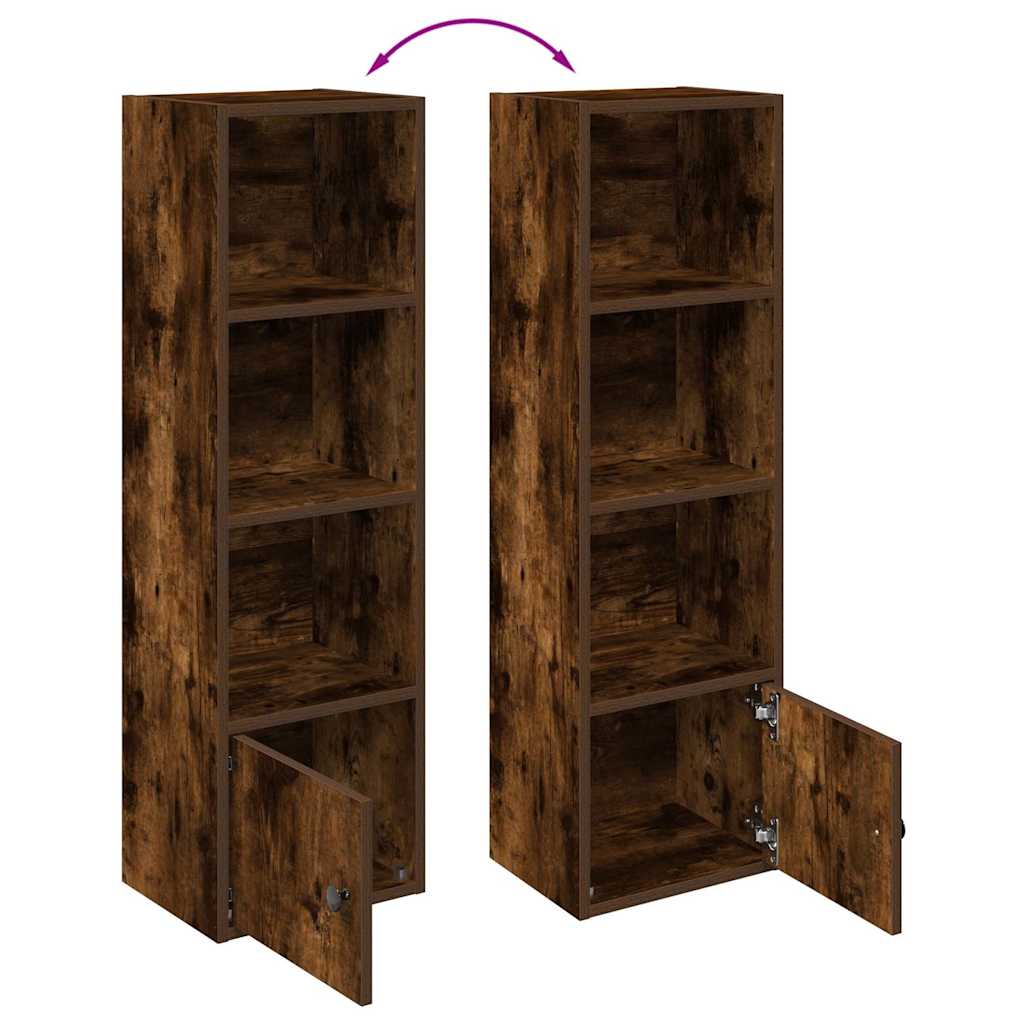 Libreria Rovere Fumo 31x24x102 cm in Legno Multistrato | homemem39