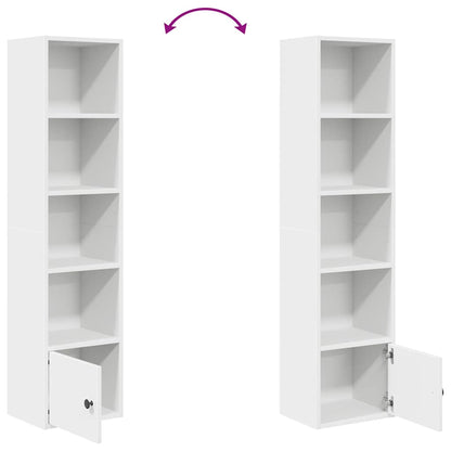 Libreria Bianca 31x24x127 cm in Legno Multistrato | homemem39