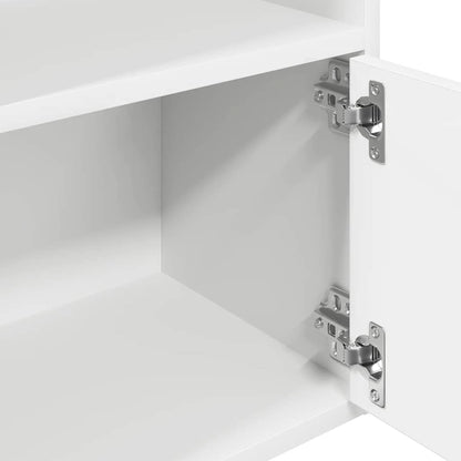 Libreria Bianca 31x24x127 cm in Legno Multistrato | homemem39