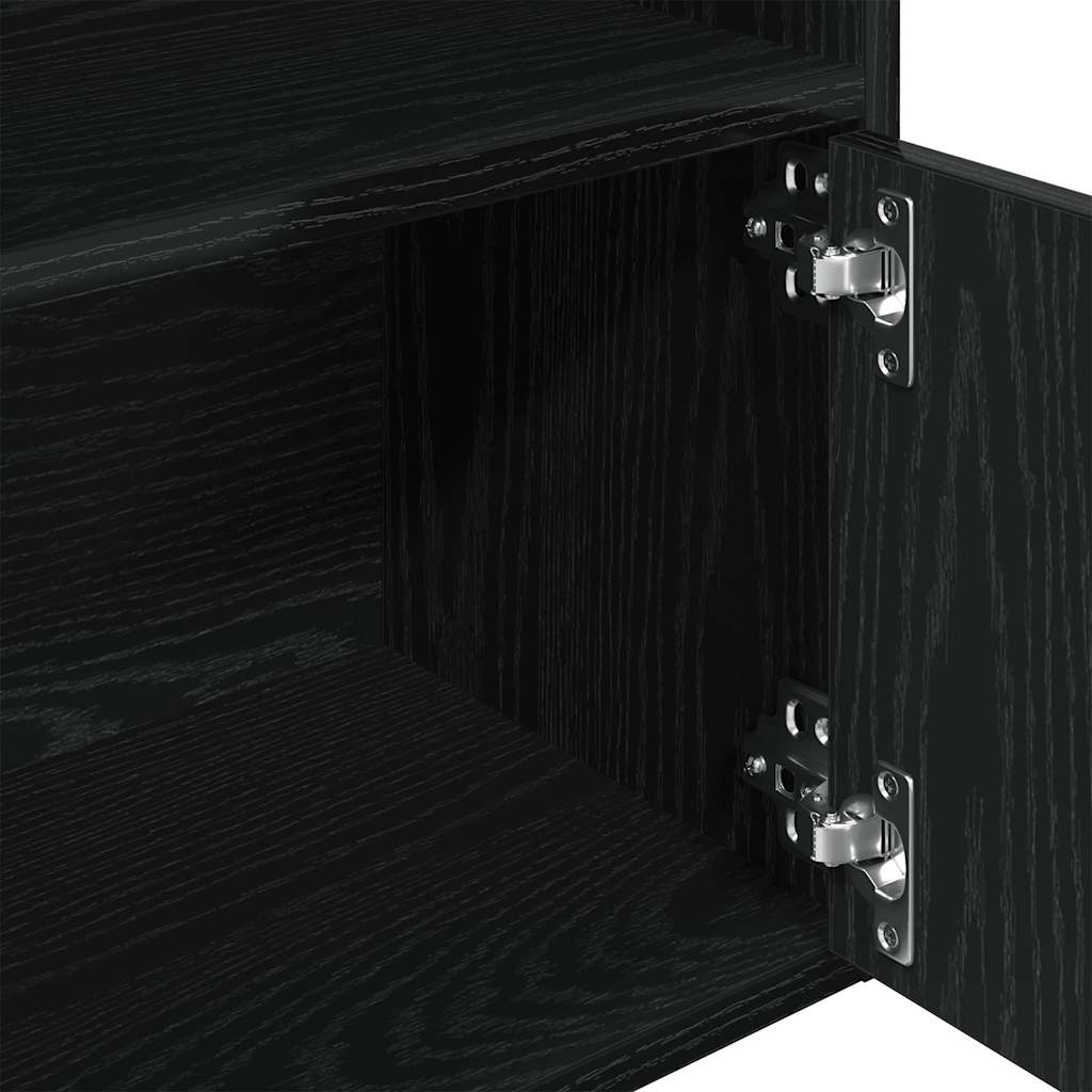 Libreria Rovere Nero 31x24x127 cm in Legno Multistrato | homemem39