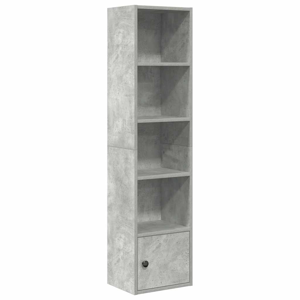 Libreria Grigio Cemento 31x24x127 cm in Legno Multistrato | homemem39