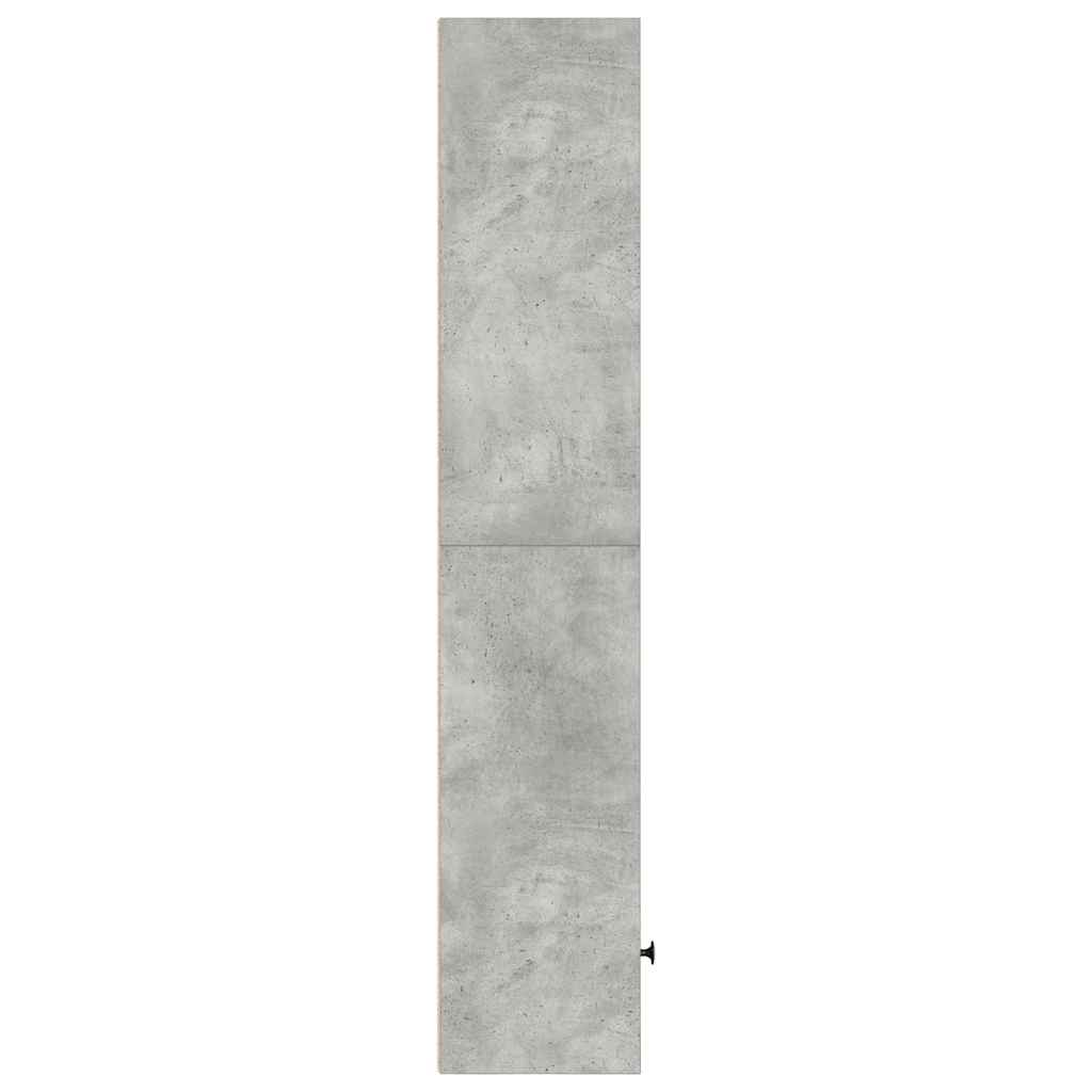 Libreria Grigio Cemento 31x24x127 cm in Legno Multistrato | homemem39
