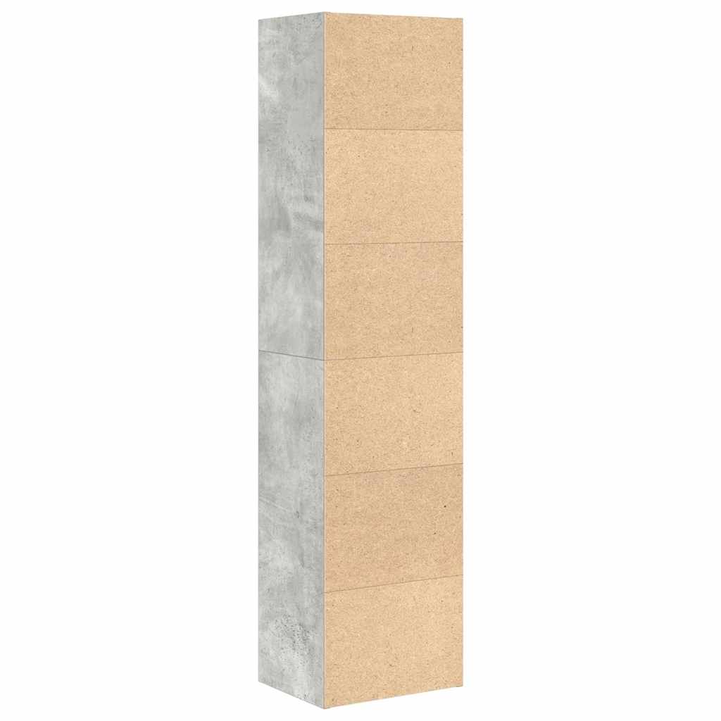 Libreria Grigio Cemento 31x24x127 cm in Legno Multistrato | homemem39
