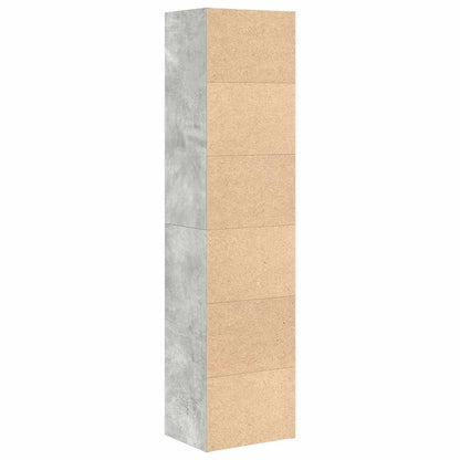 Libreria Grigio Cemento 31x24x127 cm in Legno Multistrato | homemem39